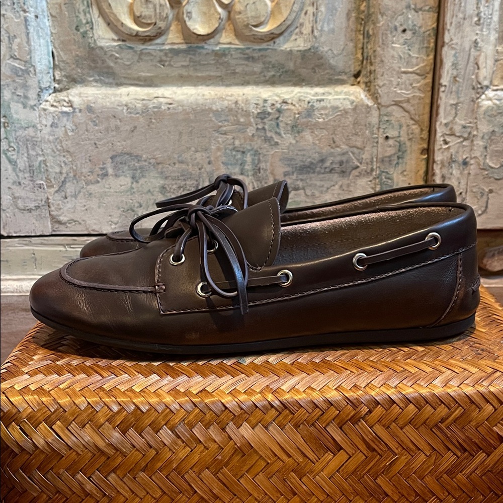 NEW Jeffrey Campbell Boast  Leather Boat Shoe /Brown Brush, 10/ - Picture 4 of 11